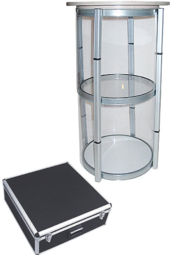 runder messecounter transportkoffer