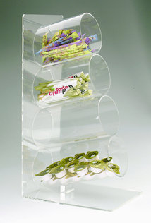 Coffee Station Organizer Acryl mit 4 transparenten Fächern