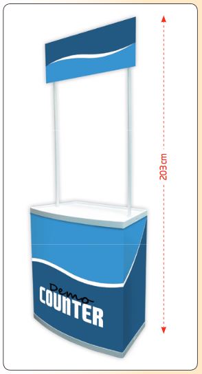 Info-Stand "Demo Counter" mit Logotop