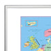 Detailansicht der politischen Europakarte auf magnetischer Whiteboard Oberfläche