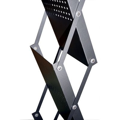 infostand mit ablagefläche und prospektfächern