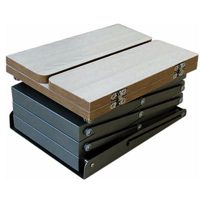 mobile promotiontheke mit transportkoffer aluminium - zusammengeklappt, praktisch und leicht