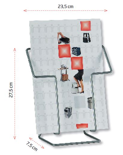 Moderner Tischständer für A4 Flyer und Magazine