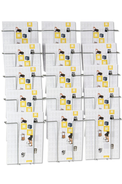 Wandprospekthalter aus Draht für Magazine und Kataloge A4