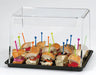Food-Display aus Acryl mit Tablett – offene Variante für Brötchen, Snacks und Gebäck