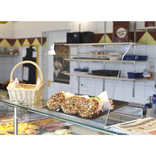 Food-Display aus Acryl mit Spuckschutz für belegte Brötchen