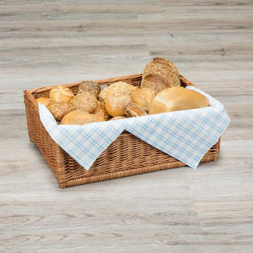 Großer Verkaufskorb aus Vollweide gefüllt mit Backwaren und Brot für Bäckereien, Hofläden und Verkaufstheken