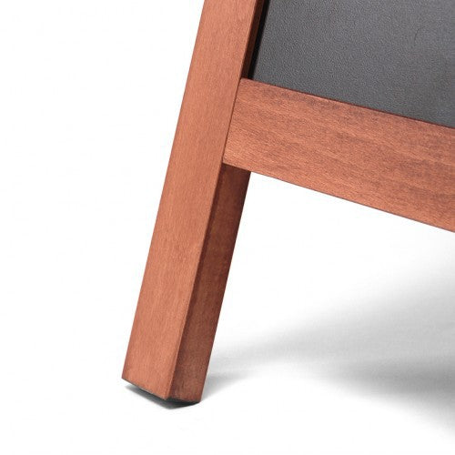 Standfuß und Konstruktion des Holz Kundenstoppers aus Teak für den Außenbereich