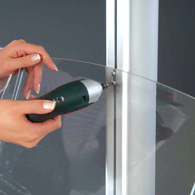 Infodisplay mit A3 Flyerablage aus Acryl freistehend