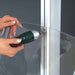 Infodisplay mit A3 Flyerablage aus Acryl freistehend