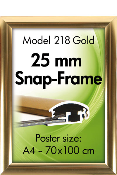 Klapprahmen Gold für Plakate und Aushänge, Größen A4 bis 70 × 100 cm