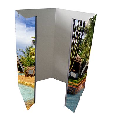 faltbare messe theke mit polystyrol-paneelen