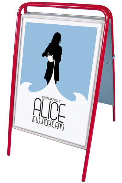 Roter wetterfester Kundenstopper A1 für Angebote im Einzelhandel