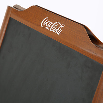 Oberer Bereich A-Board Kundenstopper Holzoptik mit schwarzer Tafel