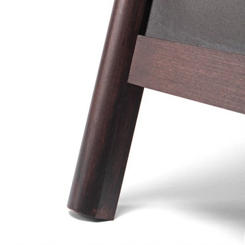 stabiles Standbein aus Massivholz beim Kundenstopper Premium Kreidetafel Aufsteller