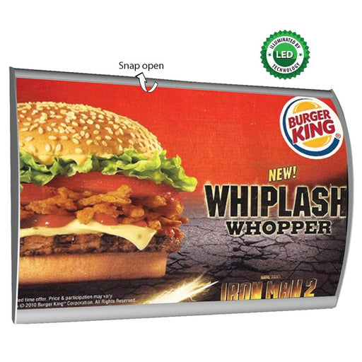 LED Menüboard Convex – beleuchtete Menütafel A3 für Gastronomie und Schnellrestaurants