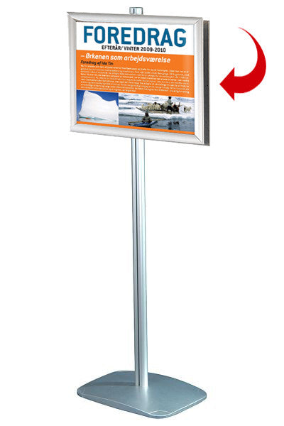 Mini Infoständer mit zwei Klapprahmen A3 beidseitig im Hochformat für Informationsdarstellung im Innenbereich