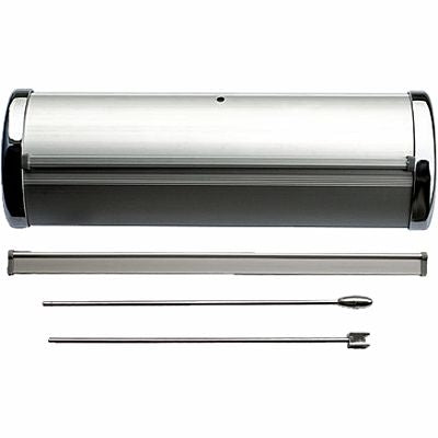 Einseitiges Mini Roll-Up A3 in silber-eloxiertem Aluminiumgehäuse-Einzelteile