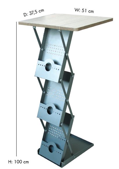 mobile messetheke mit prospekthalter und koffer für Events