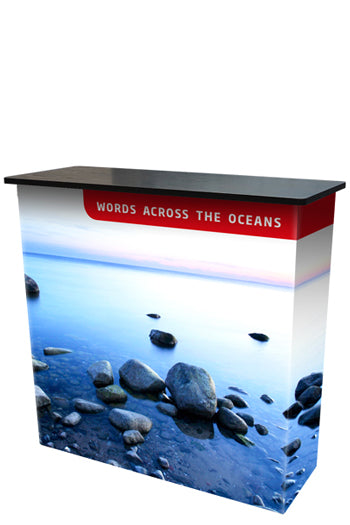 faltbare messetheke pop up counter textil mit klettsystem