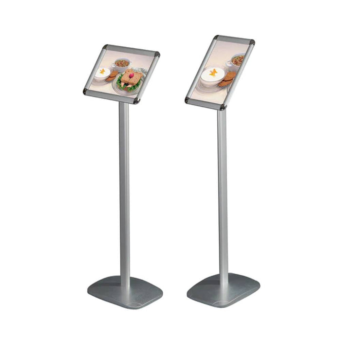 Plakatständer A4 A3 mit drehbarem Klapprahmen Aluminium für Empfang Messe und Behörden