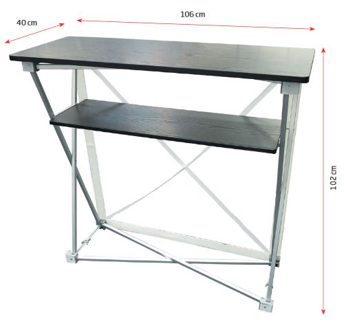 detailansicht popup counter textil mit ablage schwarz