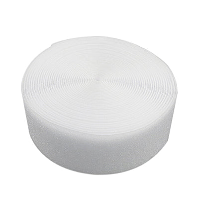 textilbanner mit klettband an popup theke befestigt