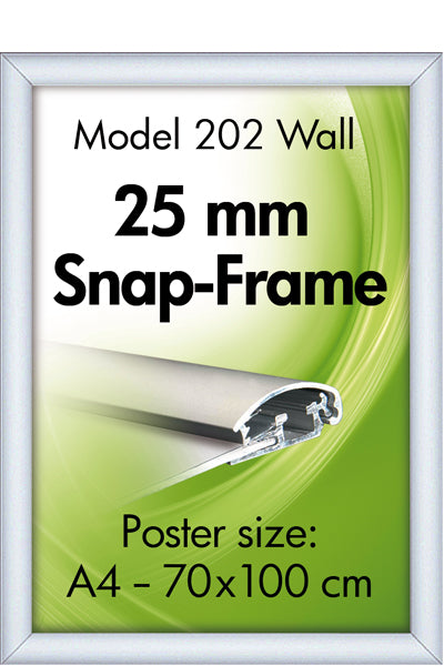 Klapprahmen 25 mm in Silber, Posterrahmen mit Klappmechanik, A5 bis 70 × 100 cm