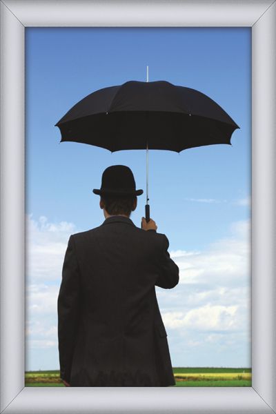 Wetterfester Plakatrahmen 35 mm in Silber für die Außenwand, 50 × 70 cm bis A0