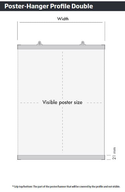 osterleisten Aluminium Set für professionelle Posteraufhängung POS
