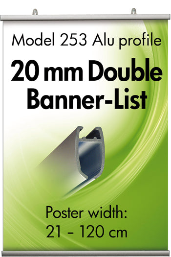 Posterleisten Double Banner List Aluminium Posteraufhängung Set