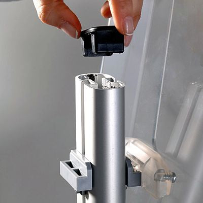 Moderner Prospektständer Duo – 10x A4, Silber & Transparent