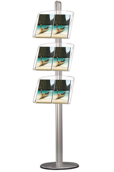 Bodenprospektständer Multi 5 – stabiler Standfuß, Aluminiumgestell, 190 cm hoch