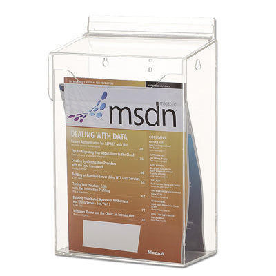 Selbstschließender Deckel der Acryl-Prospekt-Box A4