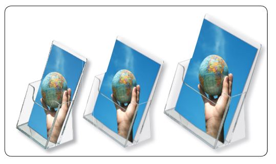 Prospekthalter Tisch aus Acryl A5 und A4– für Flyer und Broschüren