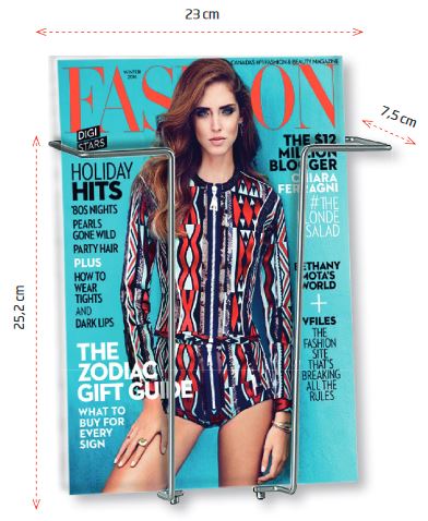 Stabiler Draht-Prospekthalter für A4 Flyer und Magazine zur Wandmontage