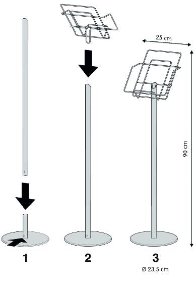 Eleganter Prospekthalter A4 Silber für Broschüren & Flyer