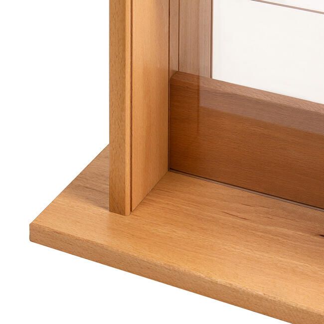 Bodenplatte Prospektständer Holz 10 x A4 – stabil und robust