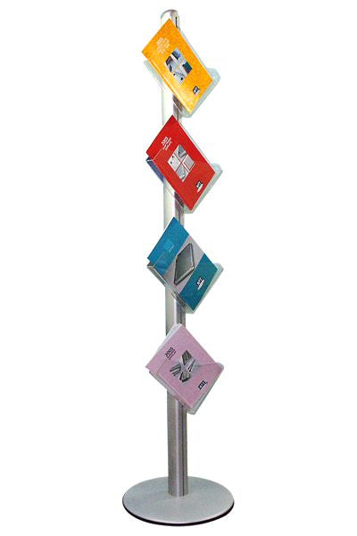 Prospektständer Multi 21 mit 4x A4 Acrylfächern aus Polycarbonat, ideal für Showrooms & Büros