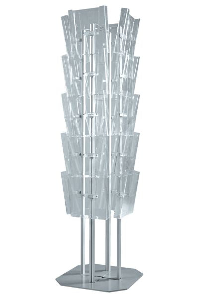 Prospektständer Quad Tree – 4-seitig mit 20x A4 Acrylfächern