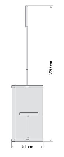 messe counter höhe 220 cm tiefe 51 cm