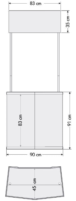 basic counter maße 90x220x51 cm
