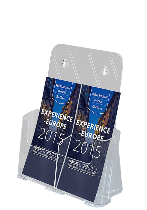 Prospekthalter M65 für Flyer und Broschüren – kompakt