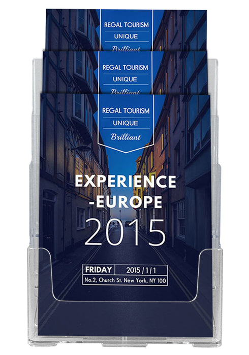 Tisch-Prospekthalter mit mehreren Fächern für A4