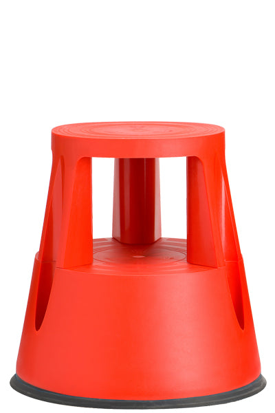 Tritthocker Lift Rollhocker in Rot