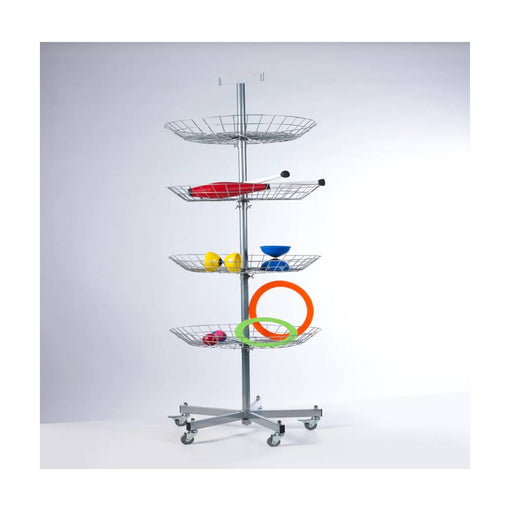 Verkaufsständer Metall mit 4 runden Körben für Non-Food-Produkte