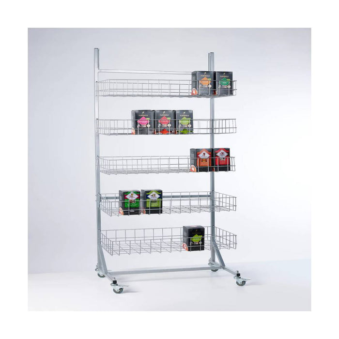 Verkaufsständer Metall mit 4 Körben für Lebensmittel und Aktionen