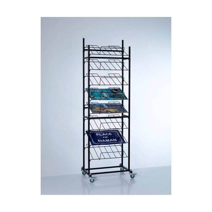 Displayständer Metall schwarz für Schulhefte und Schreibwaren