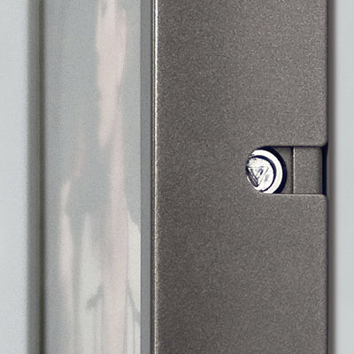 Wandascher mit A3 Werbefläche aus Stahl - wetterfest und robust mit Schloss und Schlüssel