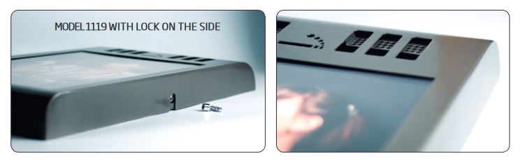 Pulverbeschichteter Wandascher mit A4 Display für Außenbereich